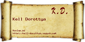 Kell Dorottya névjegykártya